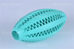 Игрушка для собак Мяч-регби с увеличенной прочностью NUNBELL, 12.5х6.5 см - фото 11641