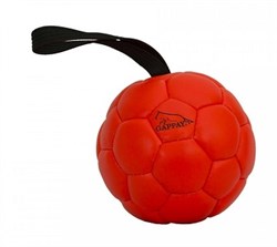 Мяч для собак кожаный большой, 16 см красный/жёлтый Gappay - фото 11669
