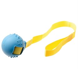 Игрушка для собак резиновая Мяч на ручке большой 8 см - фото 13447