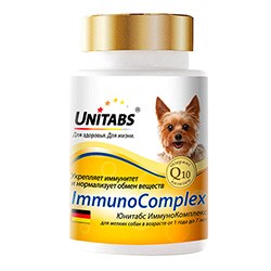 Витамины для собак UNITABS ImmunoComplex для мелких пород поддержка иммунитета 100 табл - фото 14587