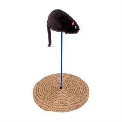 Игрушка для кошек Мышка на пружине - фото 14831