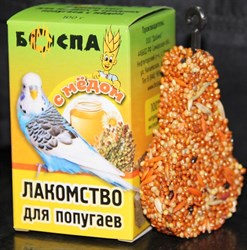 Лакомства для попугаев с мёдом в форме груши БОСПА, 3 в 1 - фото 15764