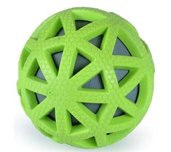 Игрушка для собак Мяч с пищалкой сетка NUNBELL, 7,5 см - фото 16311
