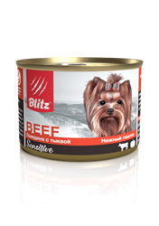 Влажный корм для собак Blitz Sensitive Small Breed для мелких пород Говядина/Тыква 200г - фото 17075