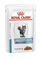 Влажный корм для кошек ROYAL CANIN Sensitivity Control Chicken&Rice при пищевой аллергии в соусе 85г - фото 17817