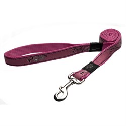 Поводок для собак Rogz ARMED RESPONSE  25мм*120см, розовый с черным - фото 5577