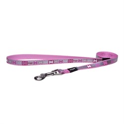 Поводок для собак удлиненный Rogz REFLECTO 16мм*180см, розовый - фото 5857