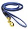 Поводок для собак прорезиненный 20мм*3м синий карабин бронза - фото 13113